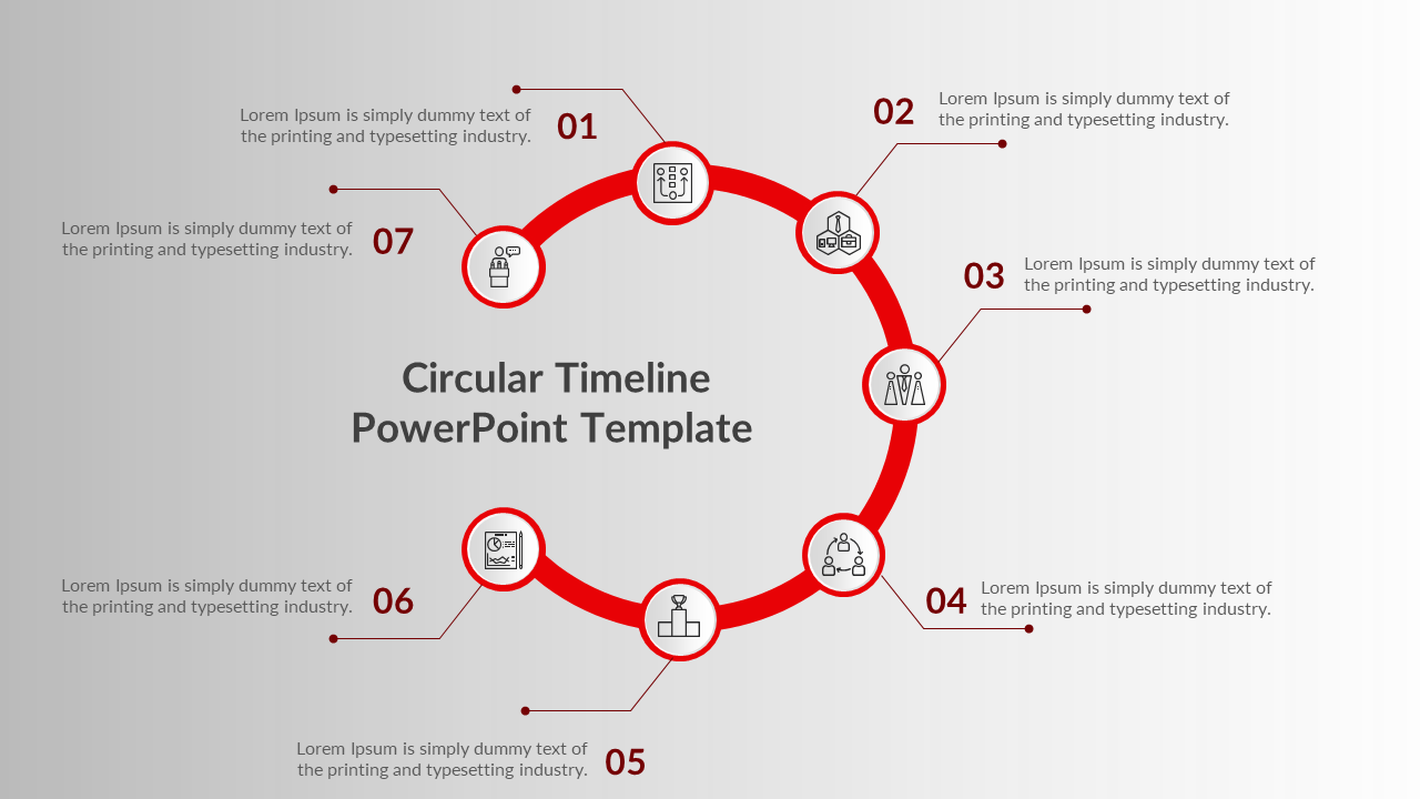 Circular Timeline PowerPoint Template and Google Slides